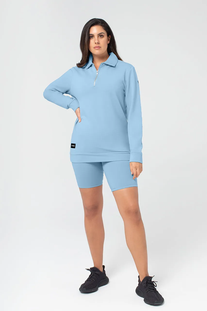 Organic Bamboo Women Cozy Half Zip Slim Fit Jumper