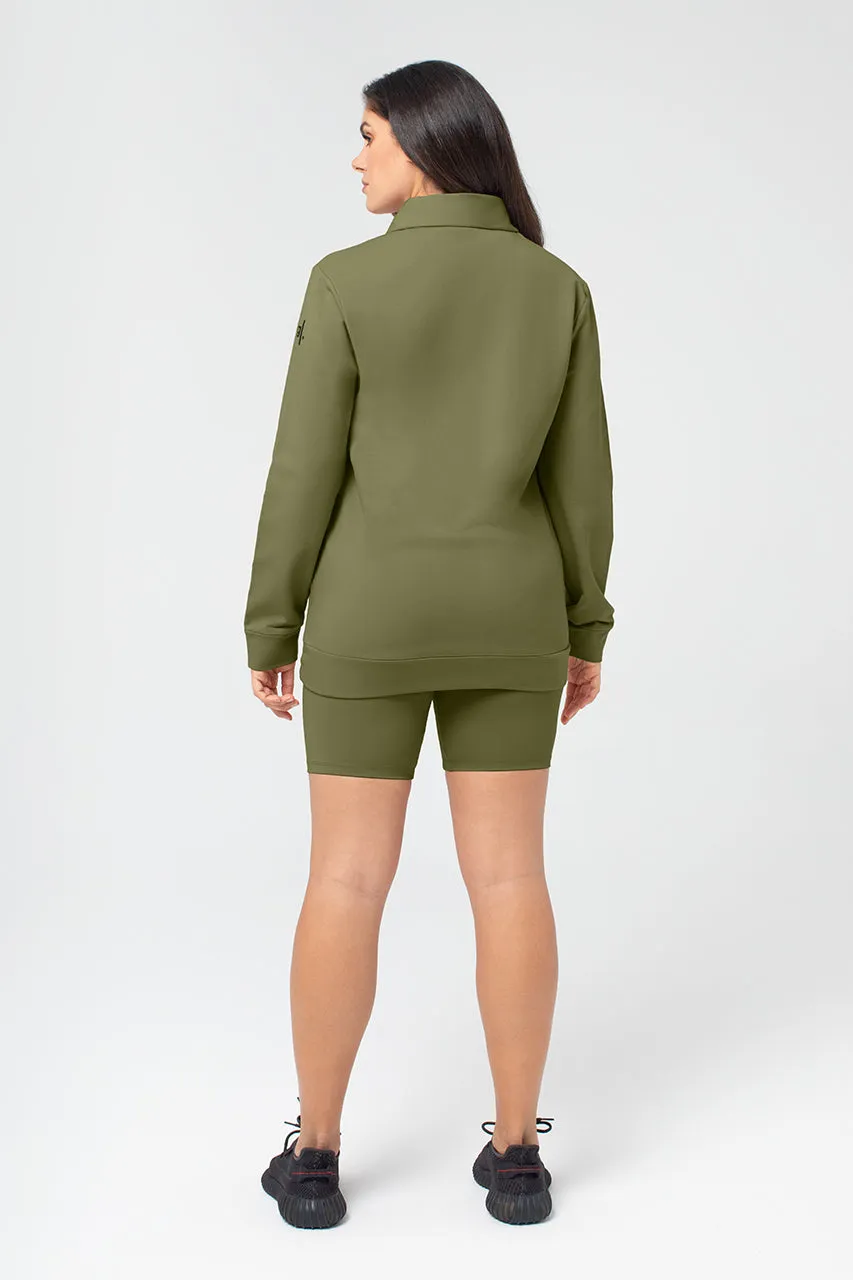 Organic Bamboo Women Cozy Half Zip Slim Fit Jumper