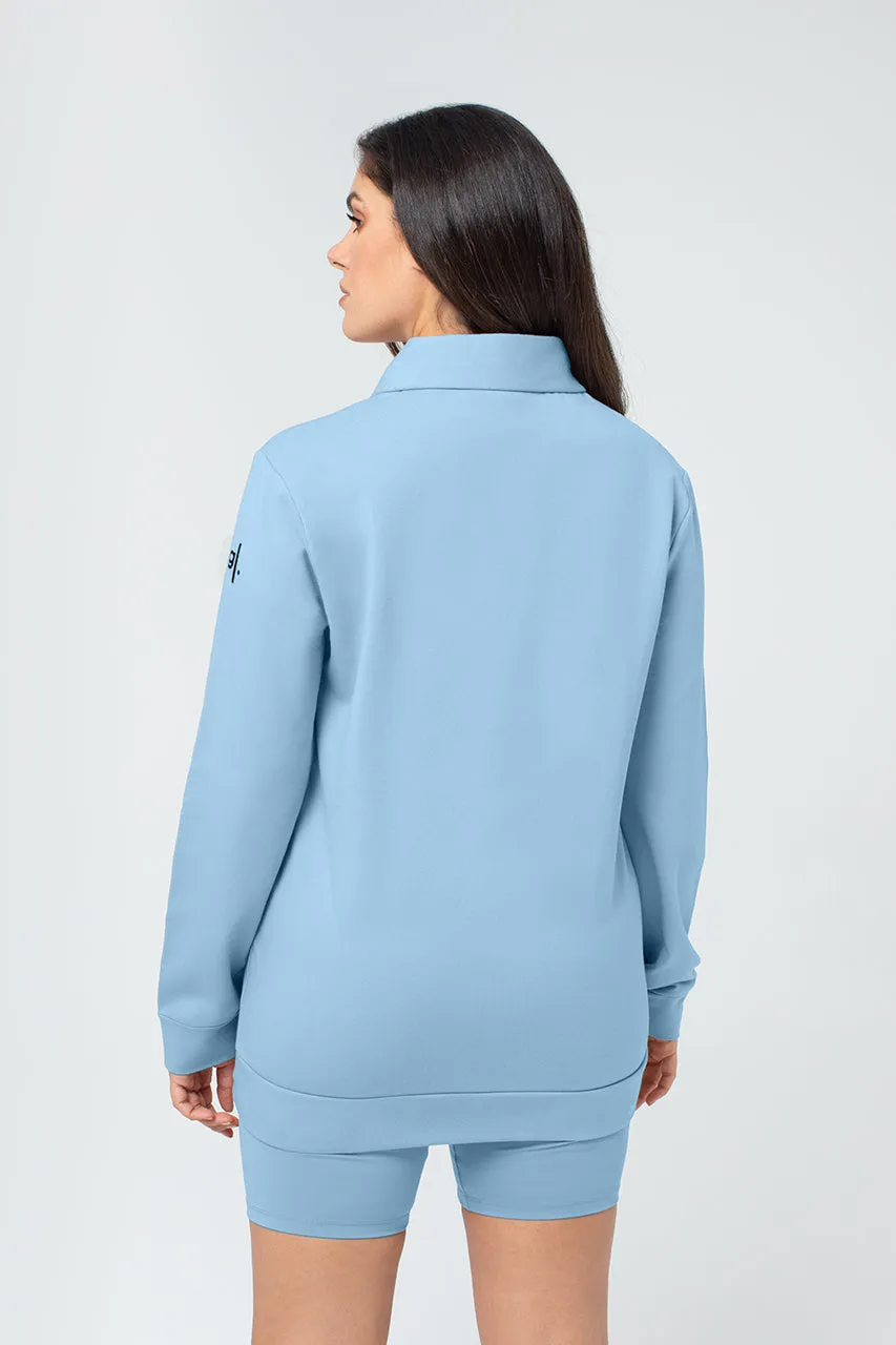 Organic Bamboo Women Cozy Half Zip Slim Fit Jumper