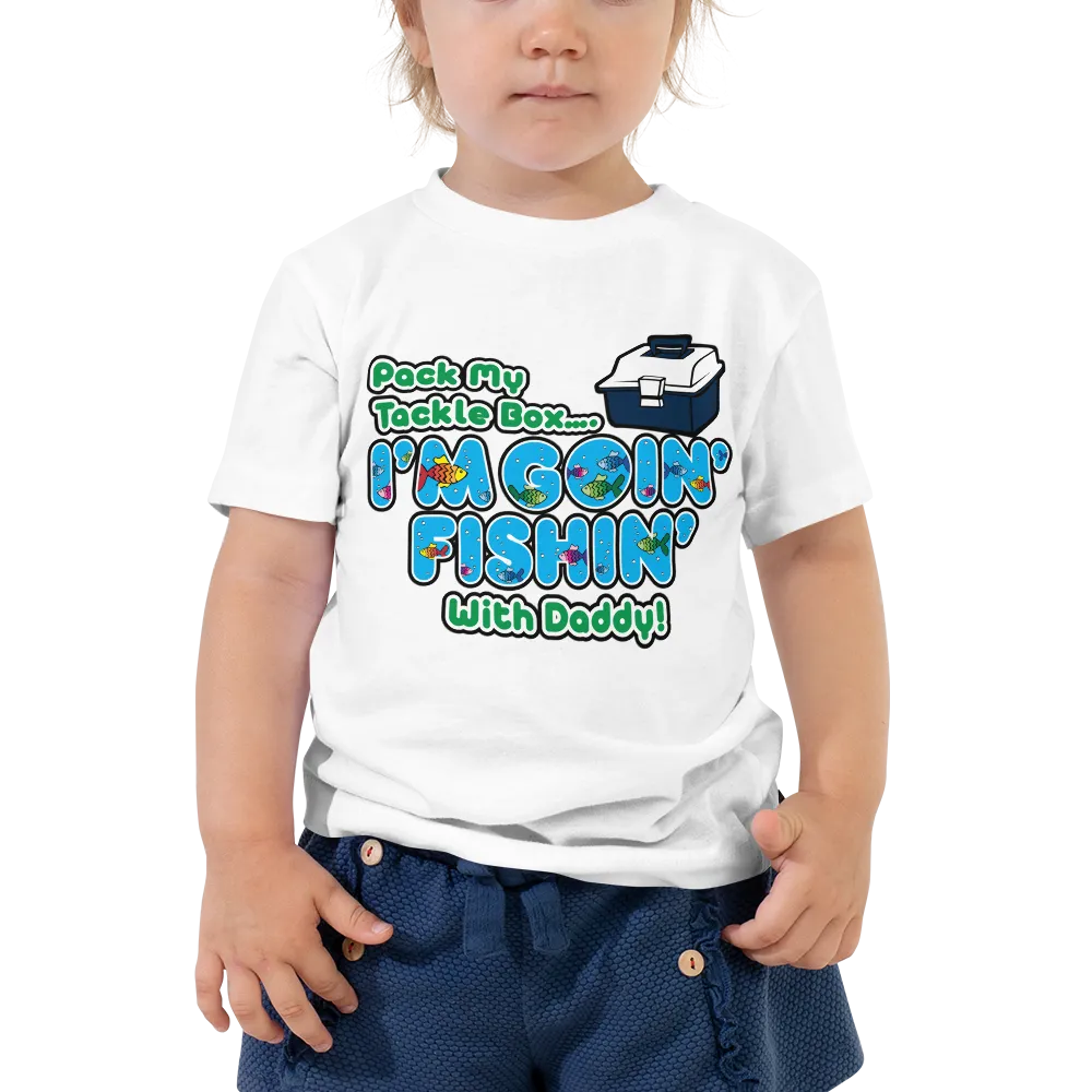 Pack My Tackle Box, 2T-4T Toddler Short Sleeve Tee (Boy-Blue)