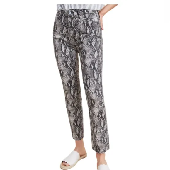 PAIGE Hoxton Slim Snakeskin Print Jeans - size 30