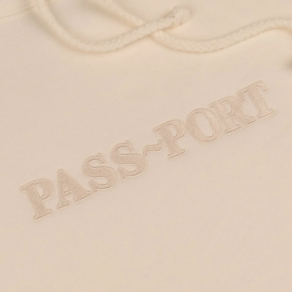 Pass~Port Official Embroidery Hoodie - Bone