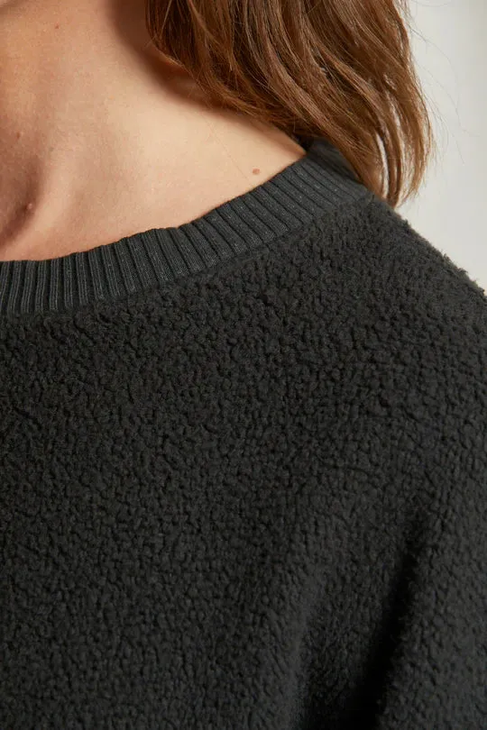 Perfect White Tee Mayer Reverse Fleece Long Sleeve Pullover Vintage Black