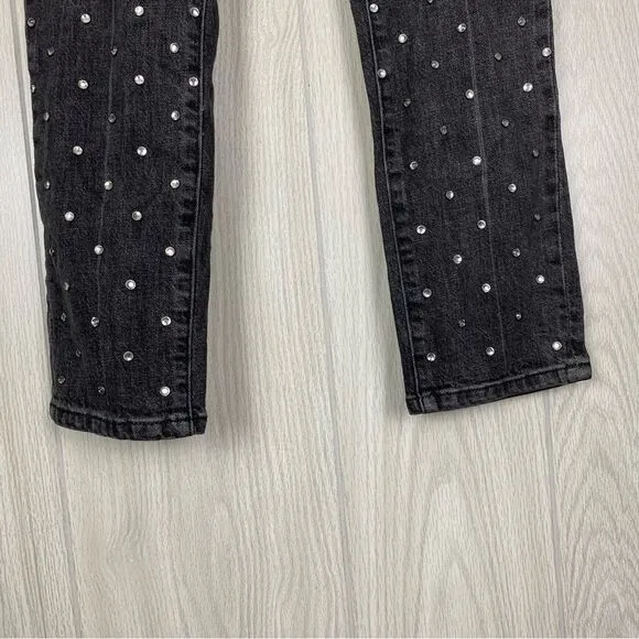 Pilcro &amp; The Letterpress | High Rise Slim Black Rhinestone Jeans Size 27