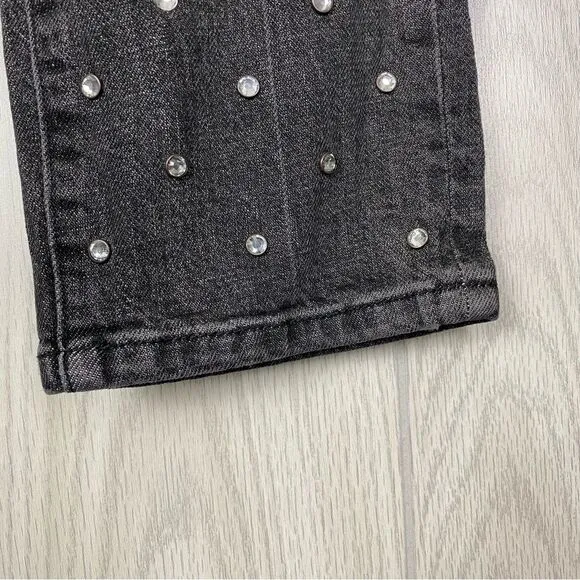 Pilcro &amp; The Letterpress | High Rise Slim Black Rhinestone Jeans Size 27