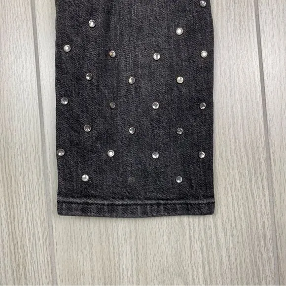 Pilcro &amp; The Letterpress | High Rise Slim Black Rhinestone Jeans Size 27