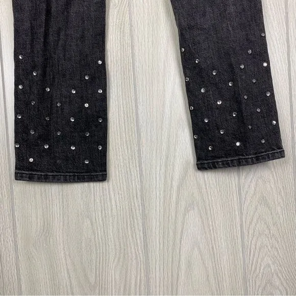 Pilcro &amp; The Letterpress | High Rise Slim Black Rhinestone Jeans Size 27