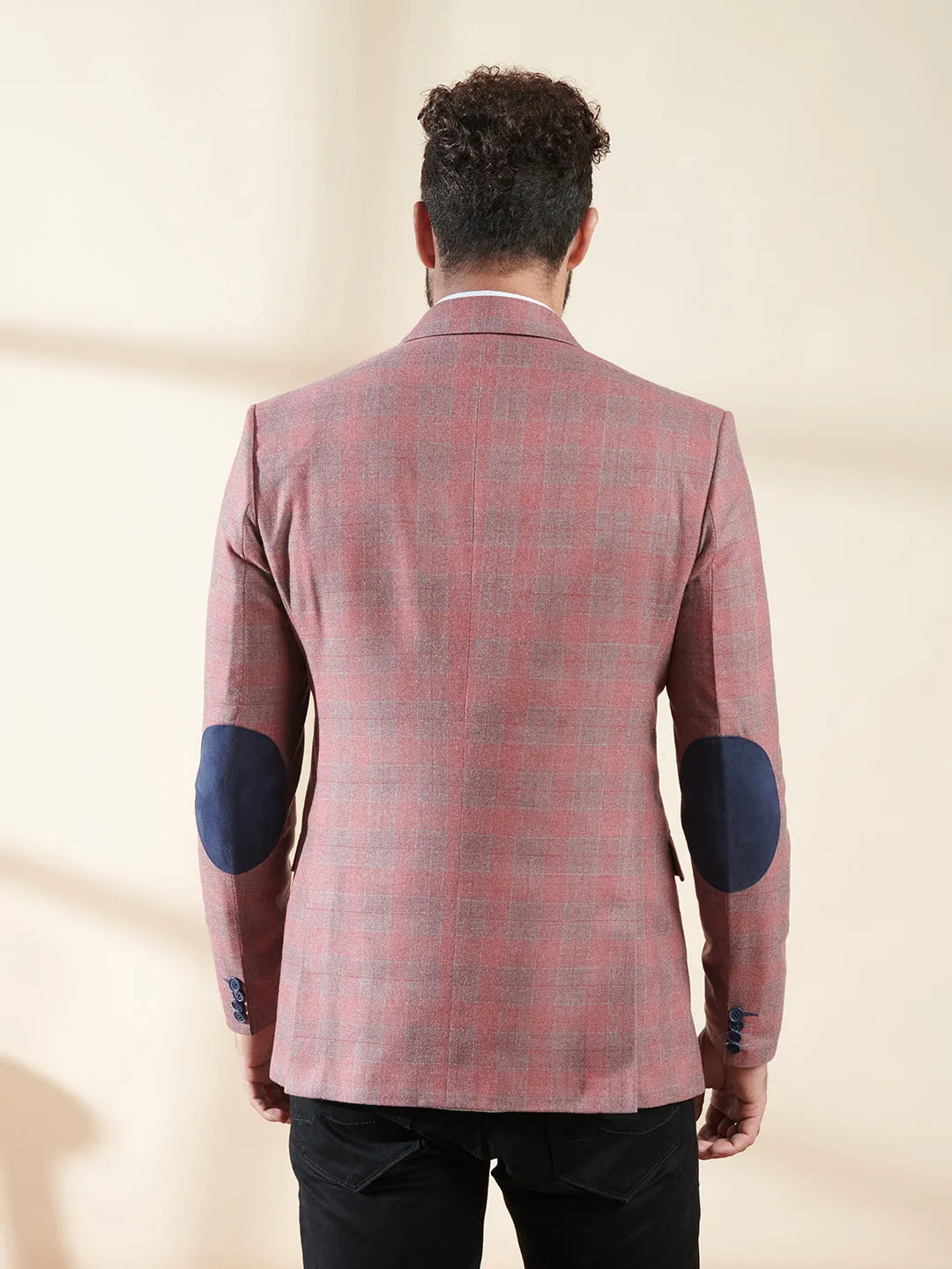 Pink Checks Blazer