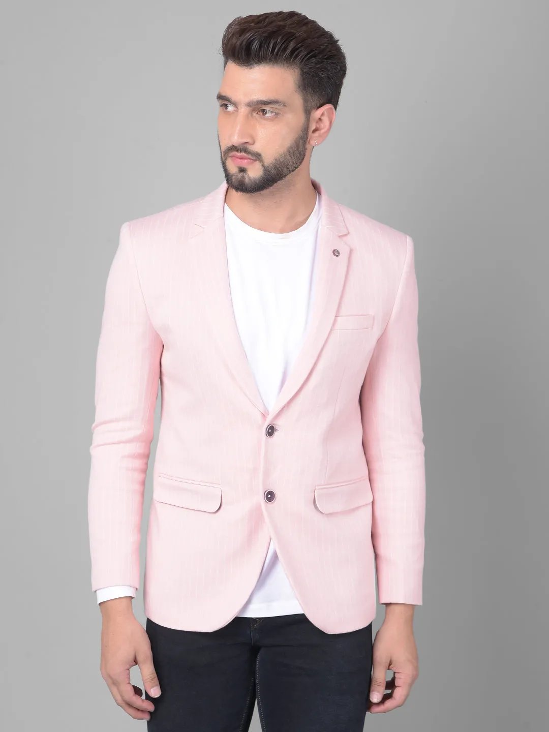 Pink Pin-Stripe Blazer