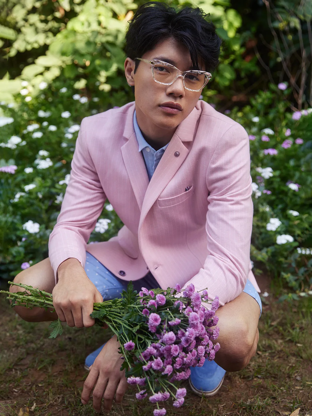 Pink Pin-Stripe Blazer