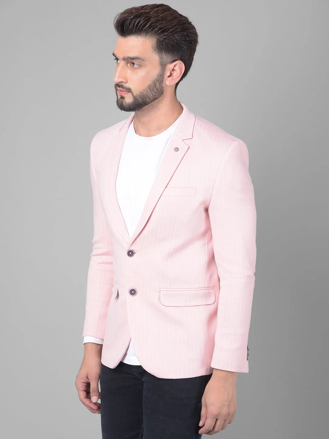 Pink Pin-Stripe Blazer