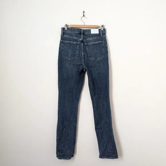 Pistola medium blue Willow wash denim Colleen high rise slim split flare jeans