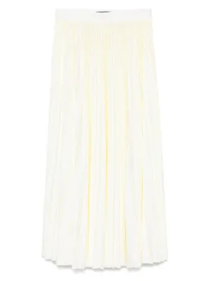 PLEATED JERSEY FLARED SKIRT WITH FADING PRINT