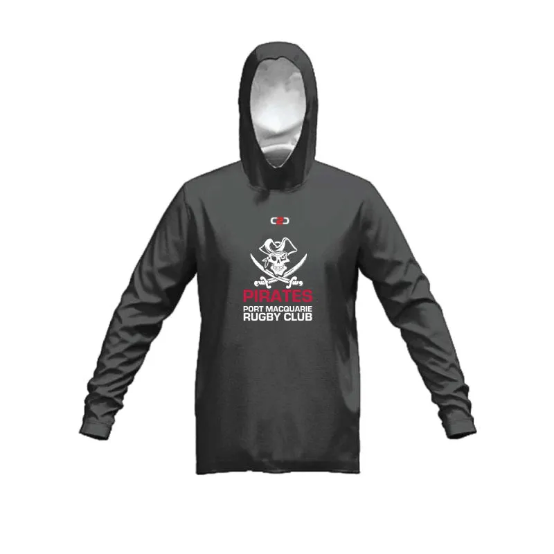 Port Macquarie Pirates Stock Cotton Fleece Hoodie Dark Grey Marle