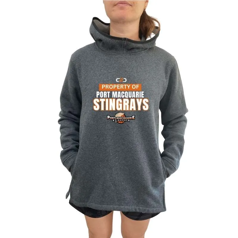 Port Macquarie Stingrays Stock Cotton Fleece Hoodie Dark Grey Marle