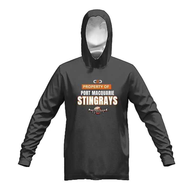 Port Macquarie Stingrays Stock Cotton Fleece Hoodie Dark Grey Marle