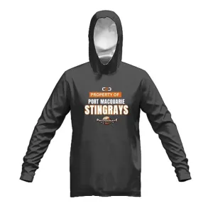 Port Macquarie Stingrays Stock Cotton Fleece Hoodie Dark Grey Marle