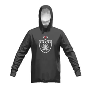 Port Pirates Stock Cotton Fleece Hoodie Dark Grey Marle