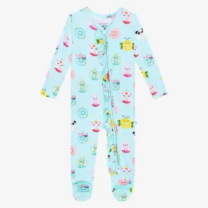 Posh Peanut Donuts Ruffled Zippered Footie