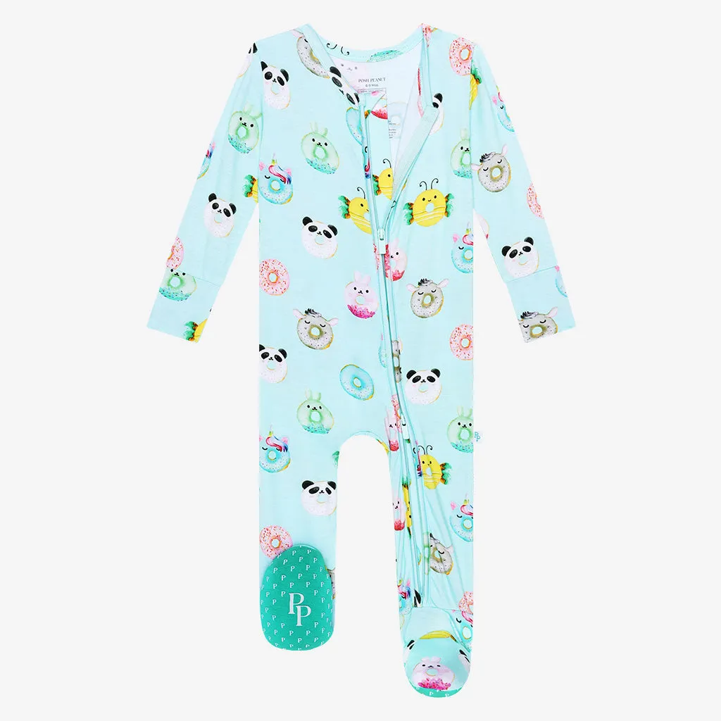 Posh Peanut Donuts Ruffled Zippered Footie