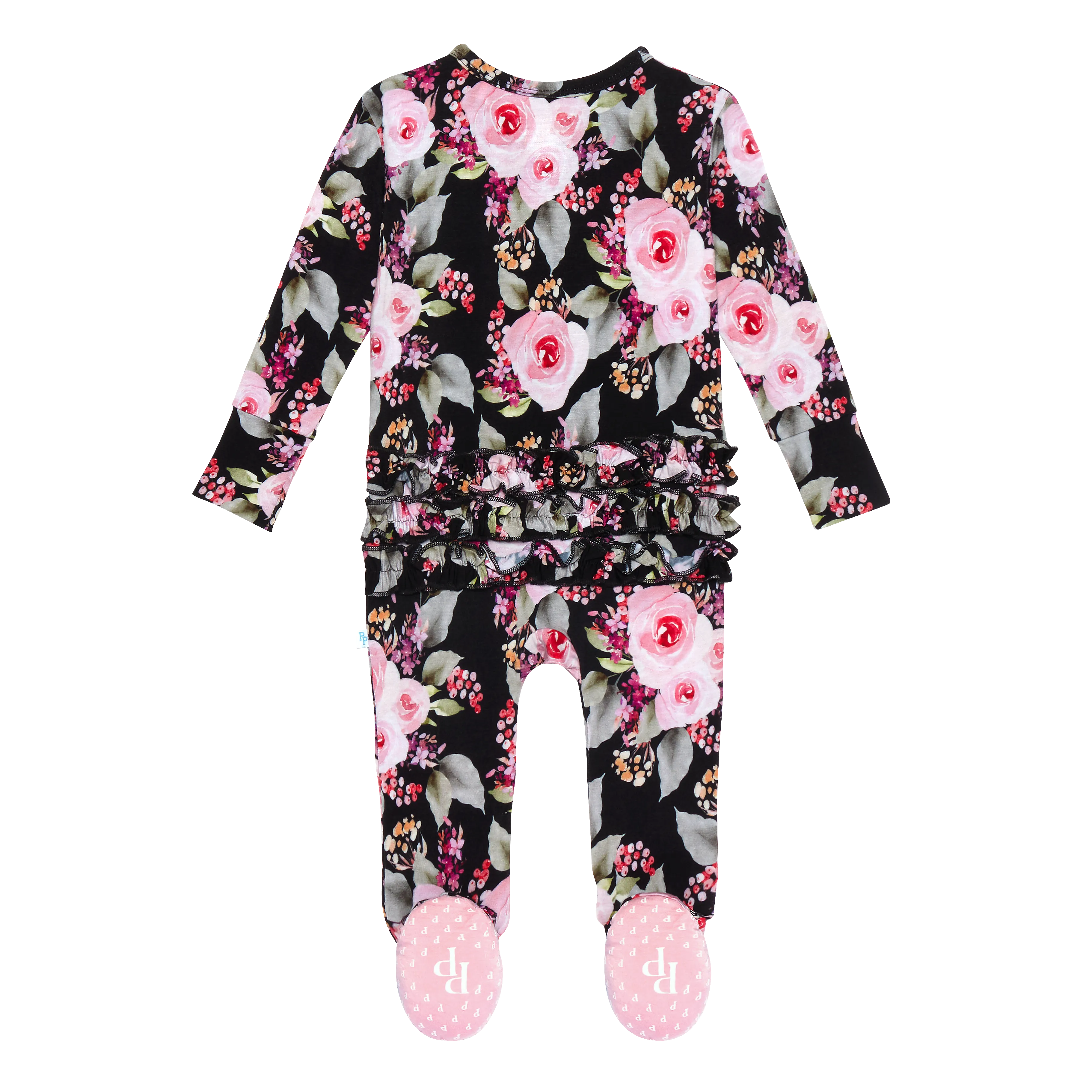 Posh Peanut Milana Ruffled Zippered Footie