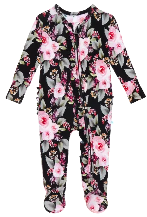 Posh Peanut Milana Ruffled Zippered Footie