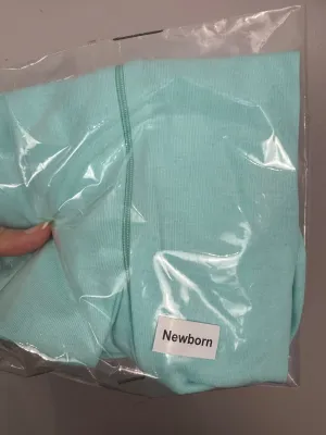 Primary Organic Sleepsuit - Plain dye Aqua (New) ages newborn to 18-24m