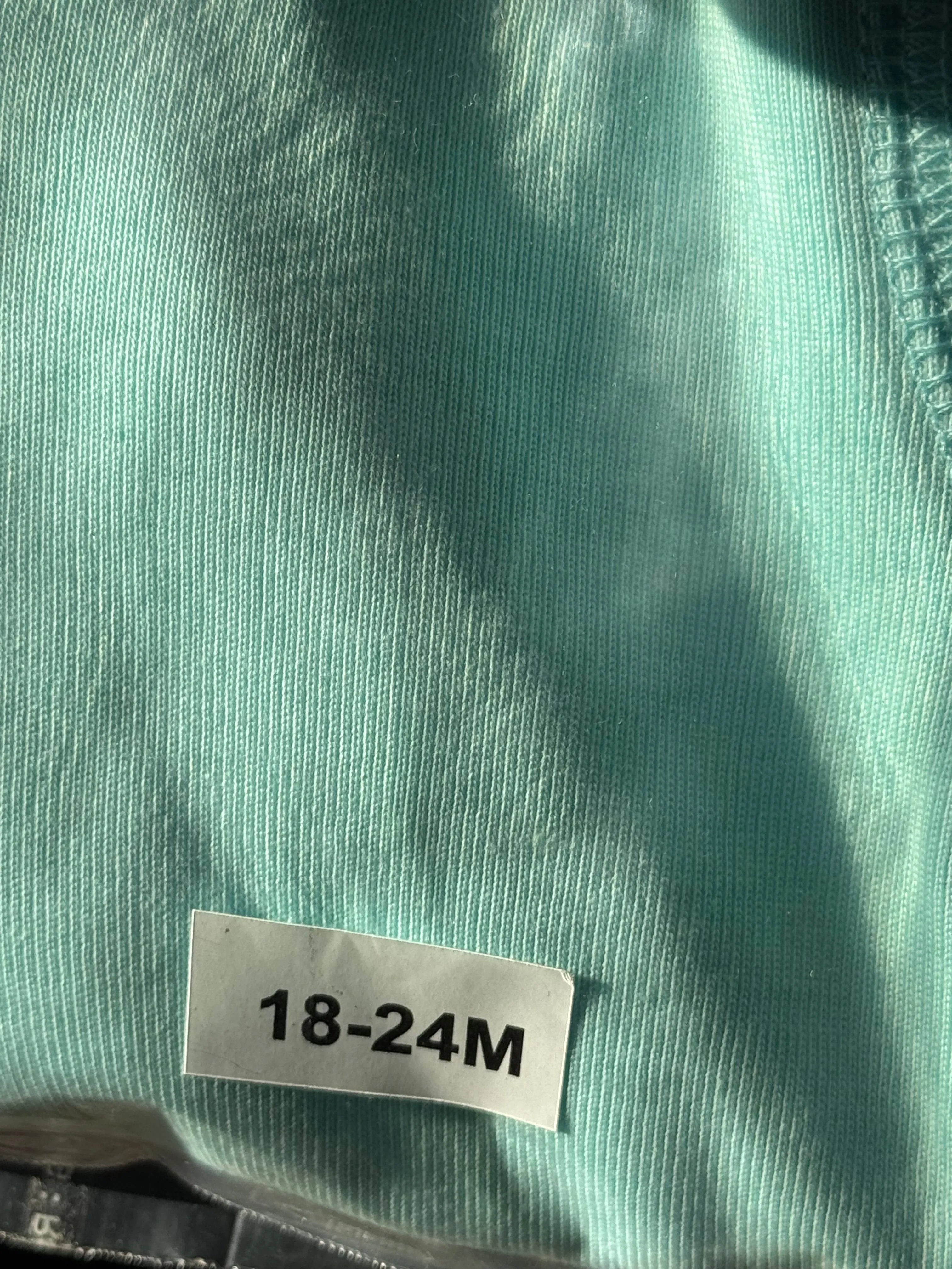 Primary Organic Sleepsuit - Plain dye Aqua (New) ages newborn to 18-24m