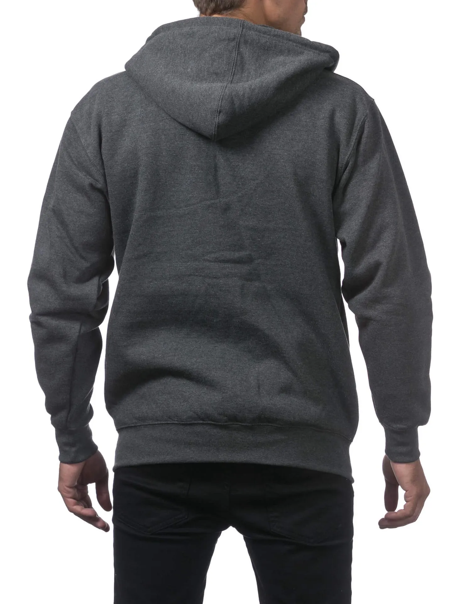 Pro Club Heavyweight Full Zip Fleece Hoodie - CHARCOAL