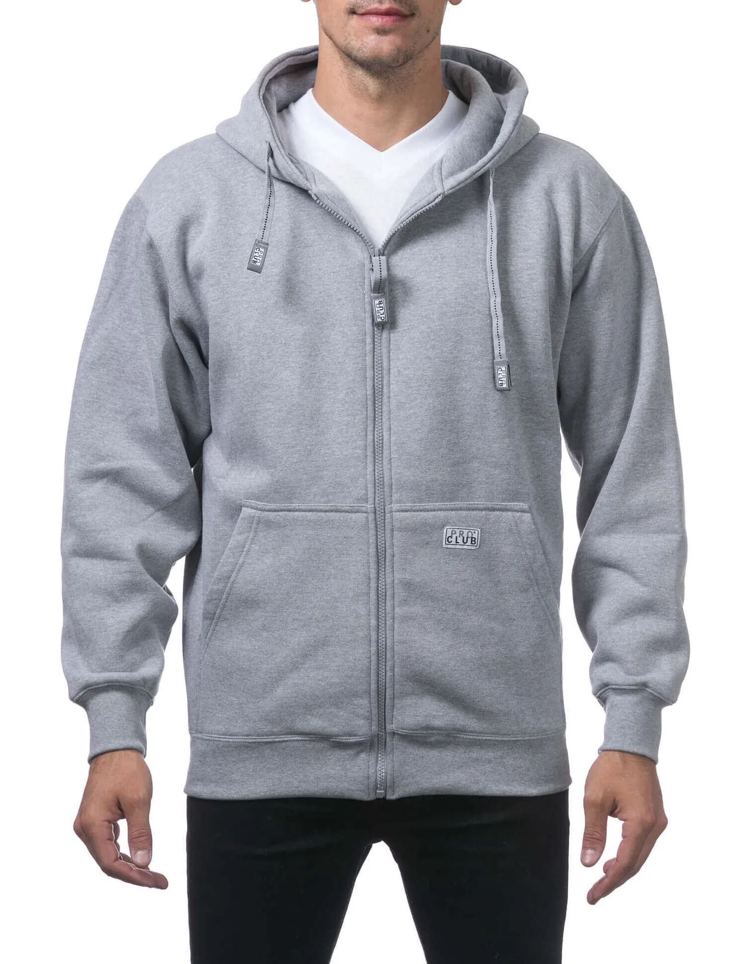Pro Club Heavyweight Full Zip Fleece Hoodie - GRAY