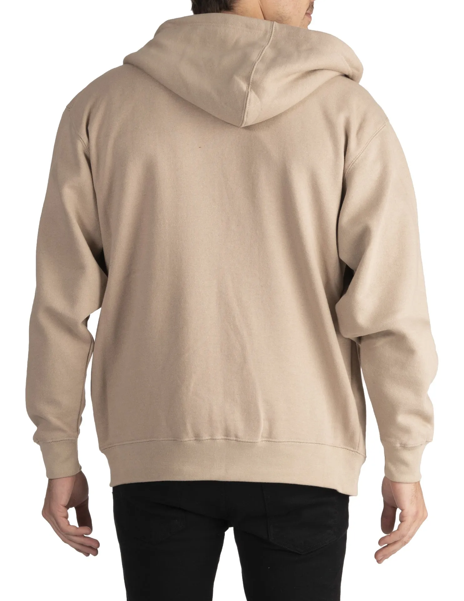 Pro Club Heavyweight Full Zip Fleece Hoodie - KHAKI