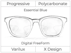 Progressive - Varilux - X Design - Digital - Polycarbonate - Smart Blue Filter