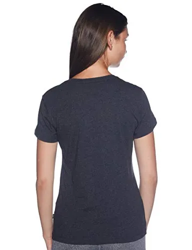 Puma Women's Printed Regular Tee (58677407_Dark Gray Heather XS UK)