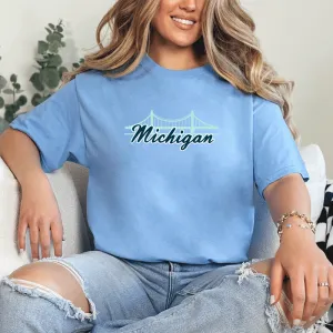 "Mackinac Bridge" Relaxed Fit Crew Unisex T-Shirt