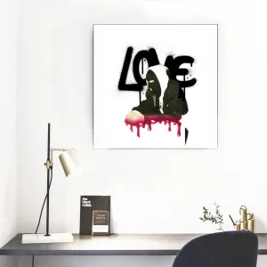 "Ski mask Love" [OG] A Dom Sinatra Original Canvas Print Framed Single Piece Mural | Square For WESTXSREZ
