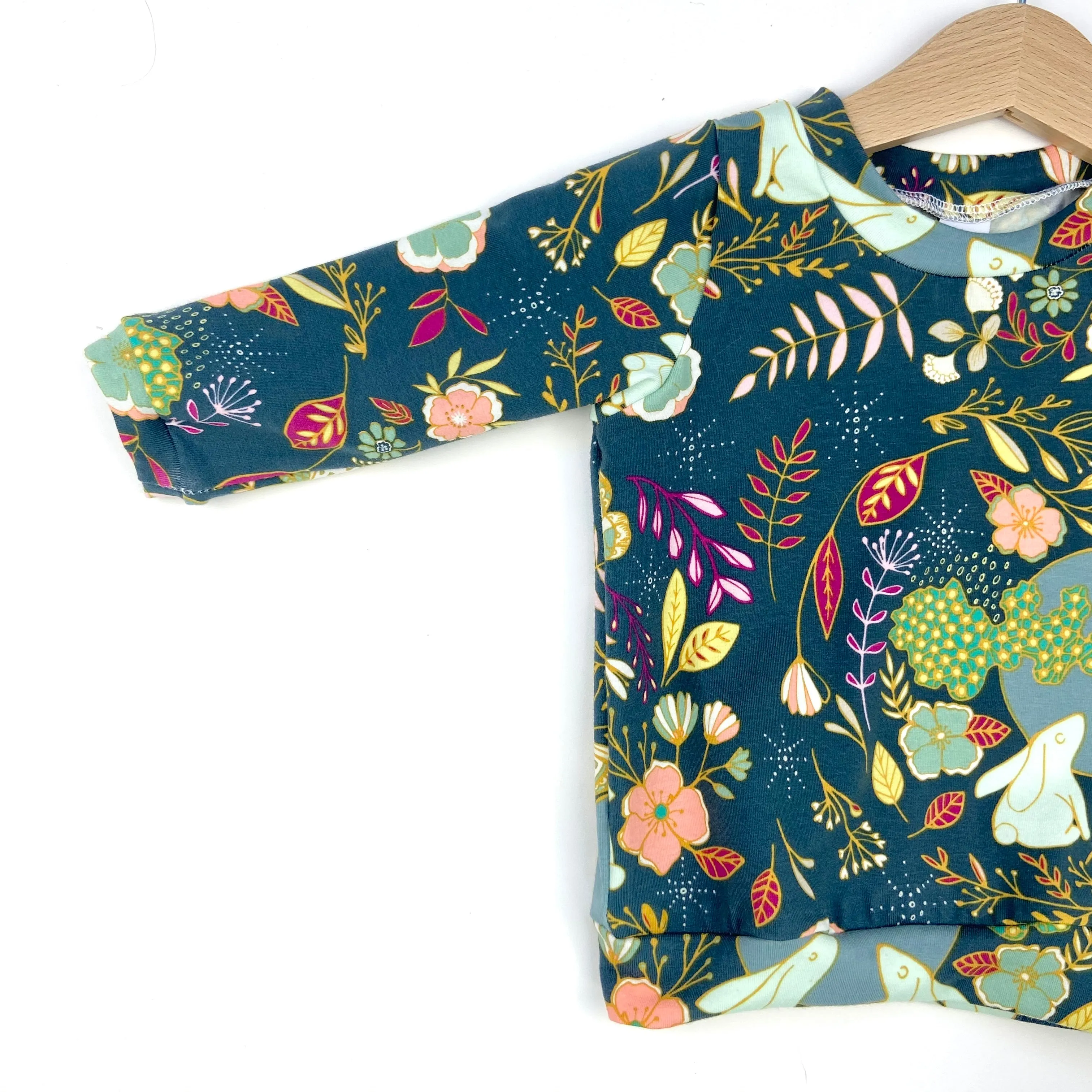 Rabbit Floral T-Shirt - Long or Short Sleeve