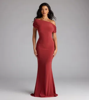 Raven Off-Shoulder Cutout Mermaid Formal Dress