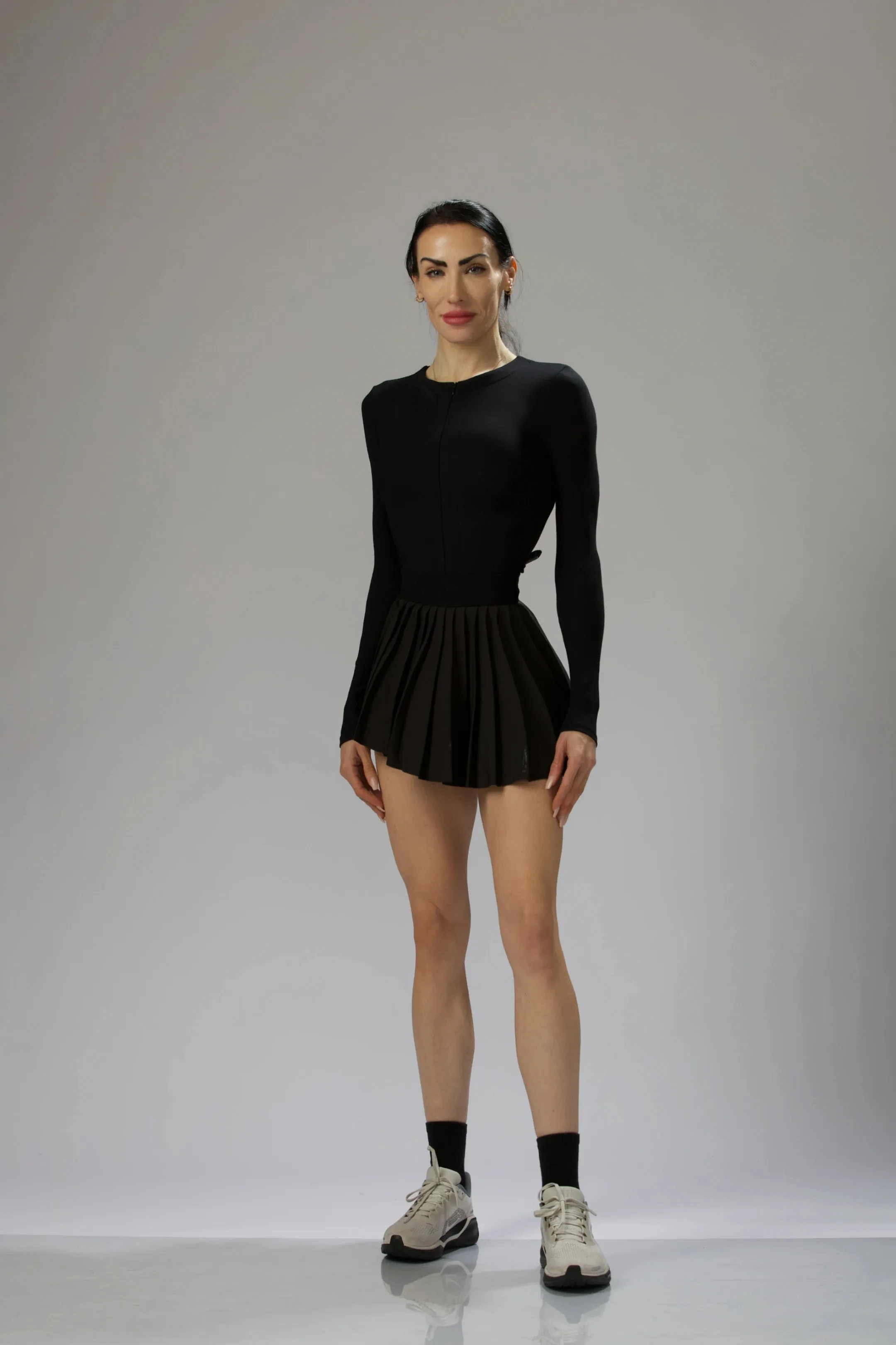 Reaux Sleek Fit Black Long Sleeve Bodysuit