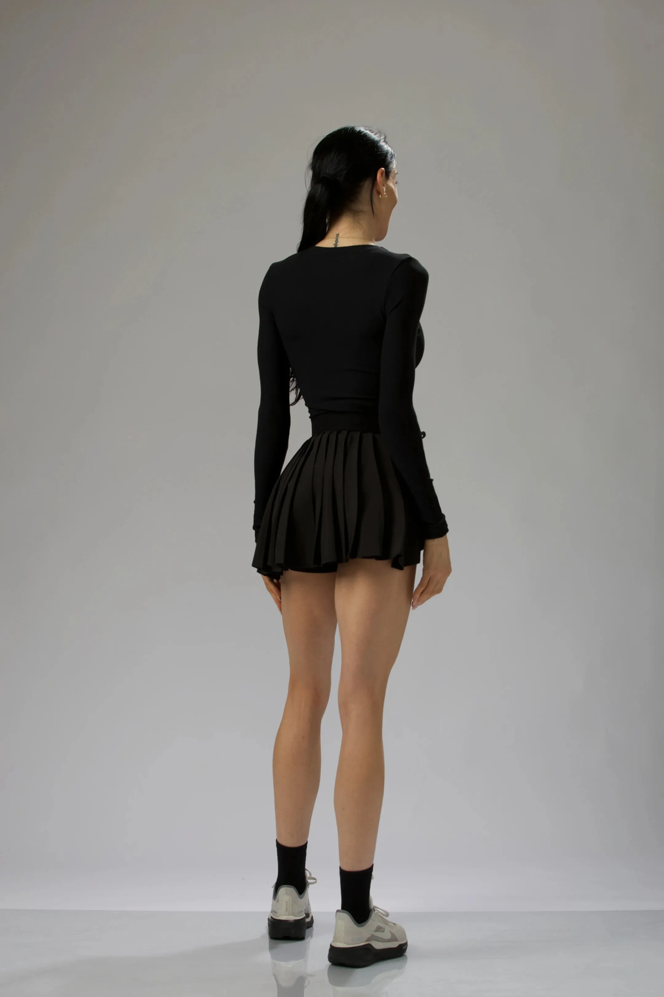 Reaux Sleek Fit Black Long Sleeve Bodysuit