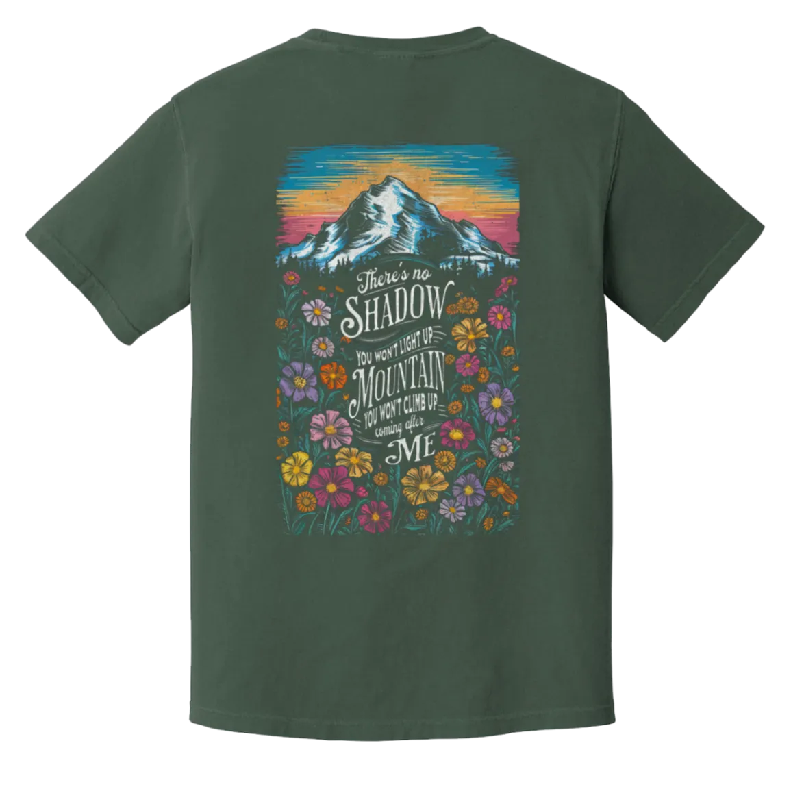 Reckless Love Flower Tee Front & Back- Christian Worship - Comfort Colors