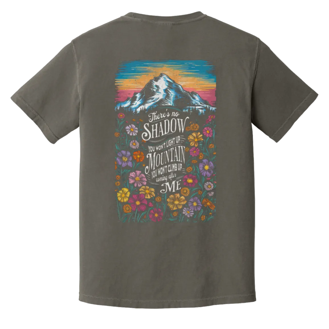 Reckless Love Flower Tee Front & Back- Christian Worship - Comfort Colors