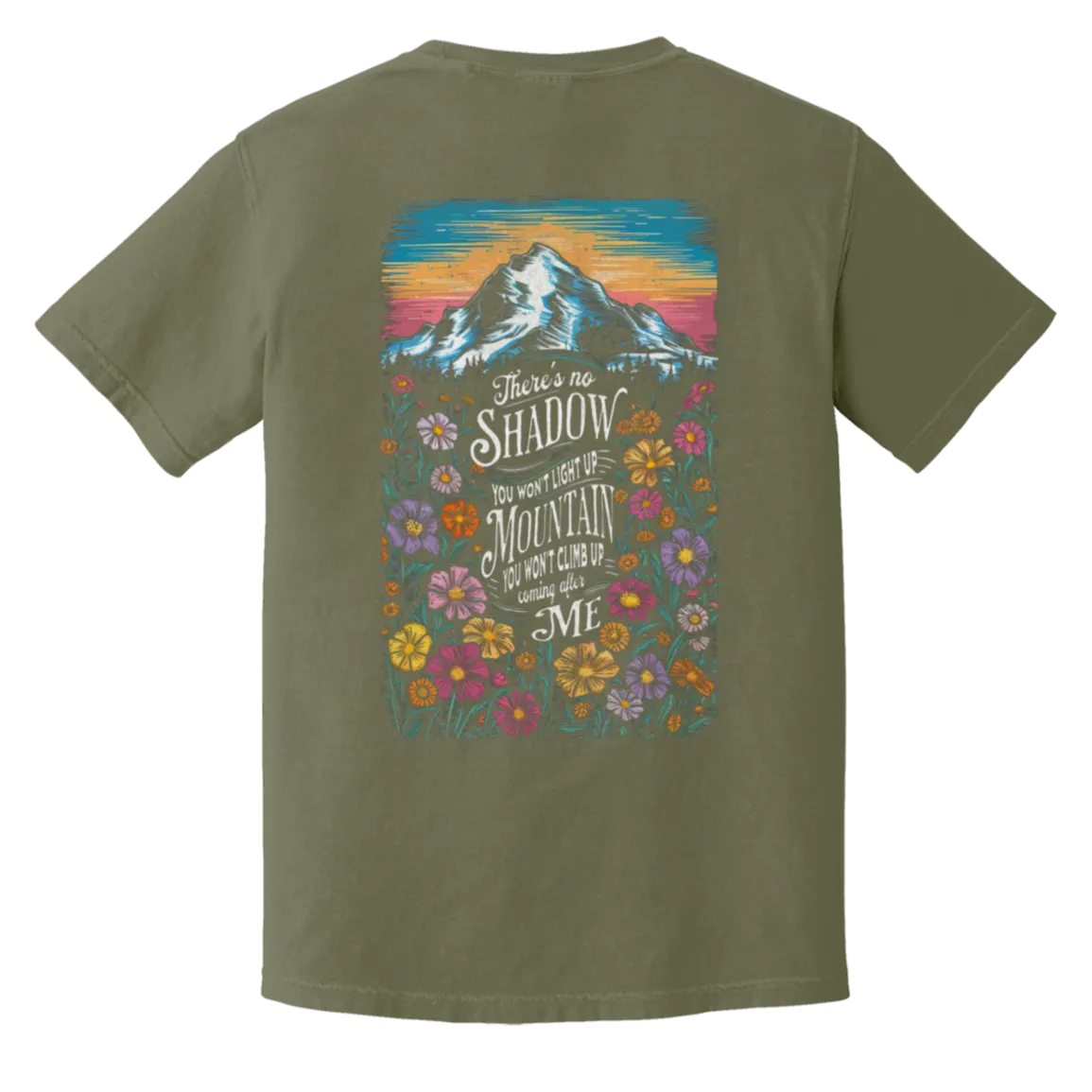 Reckless Love Flower Tee Front & Back- Christian Worship - Comfort Colors
