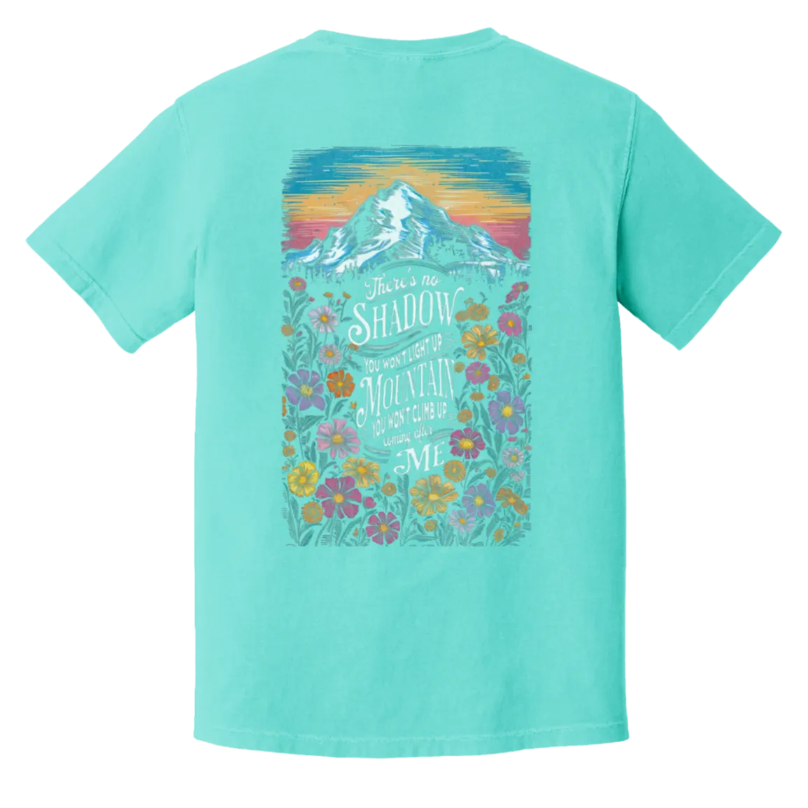 Reckless Love Flower Tee Front & Back- Christian Worship - Comfort Colors