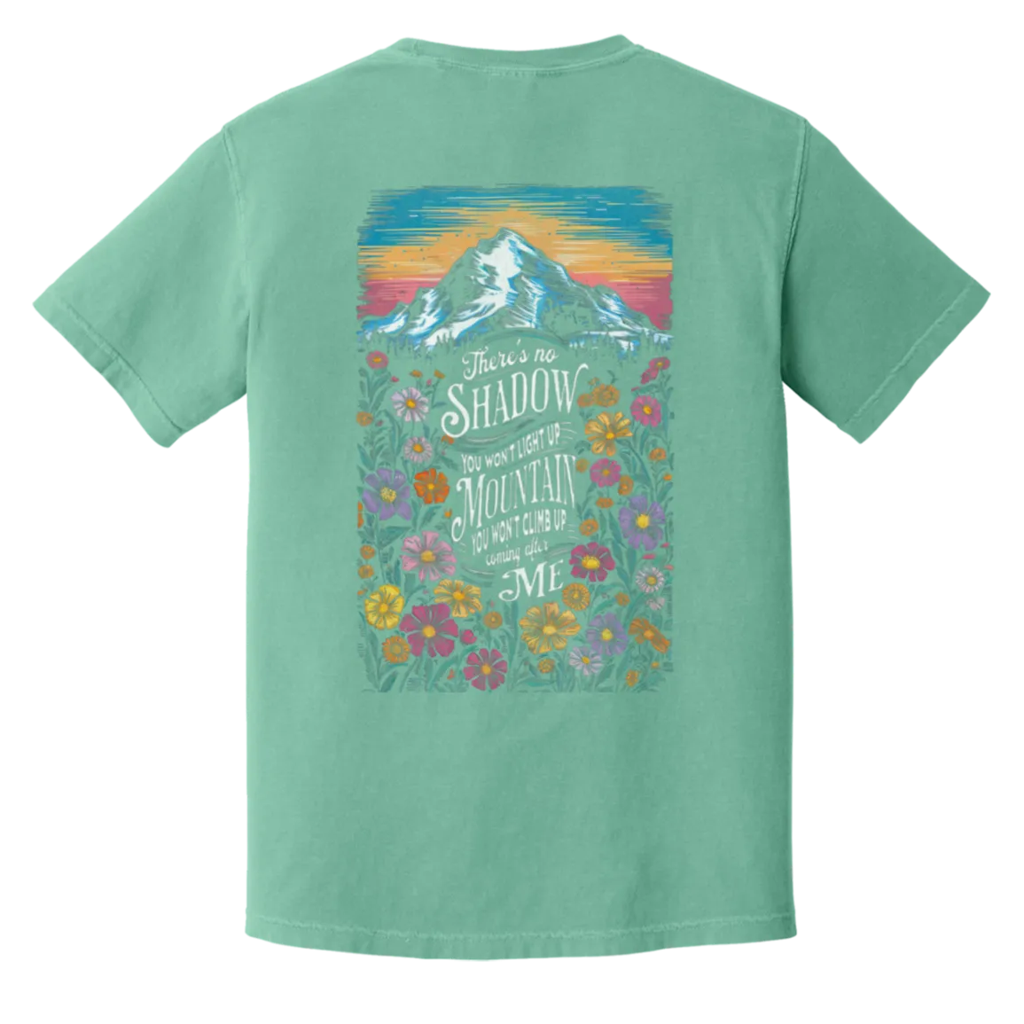 Reckless Love Flower Tee Front & Back- Christian Worship - Comfort Colors