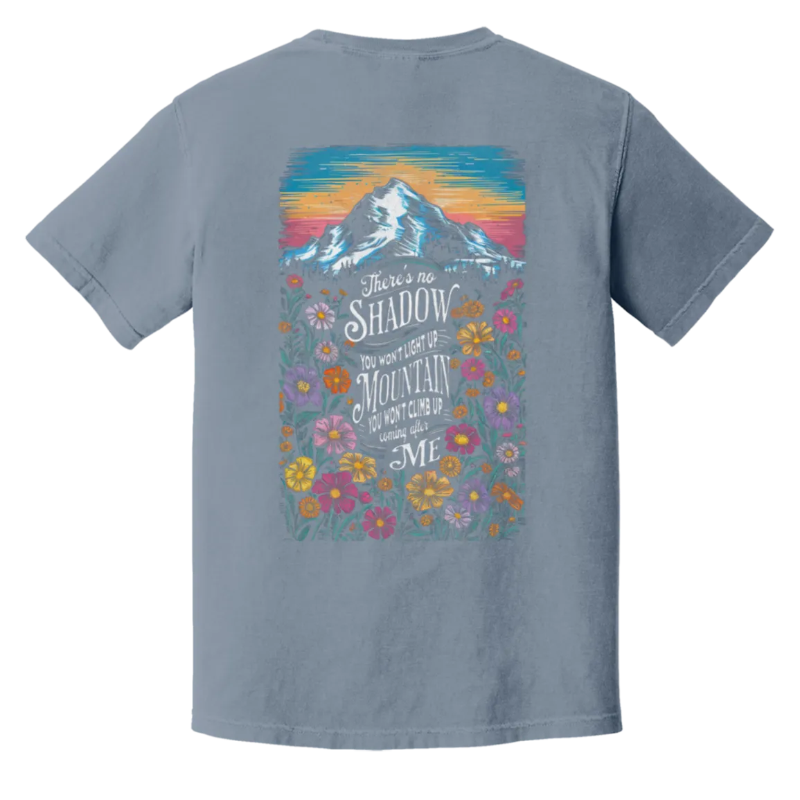 Reckless Love Flower Tee Front & Back- Christian Worship - Comfort Colors