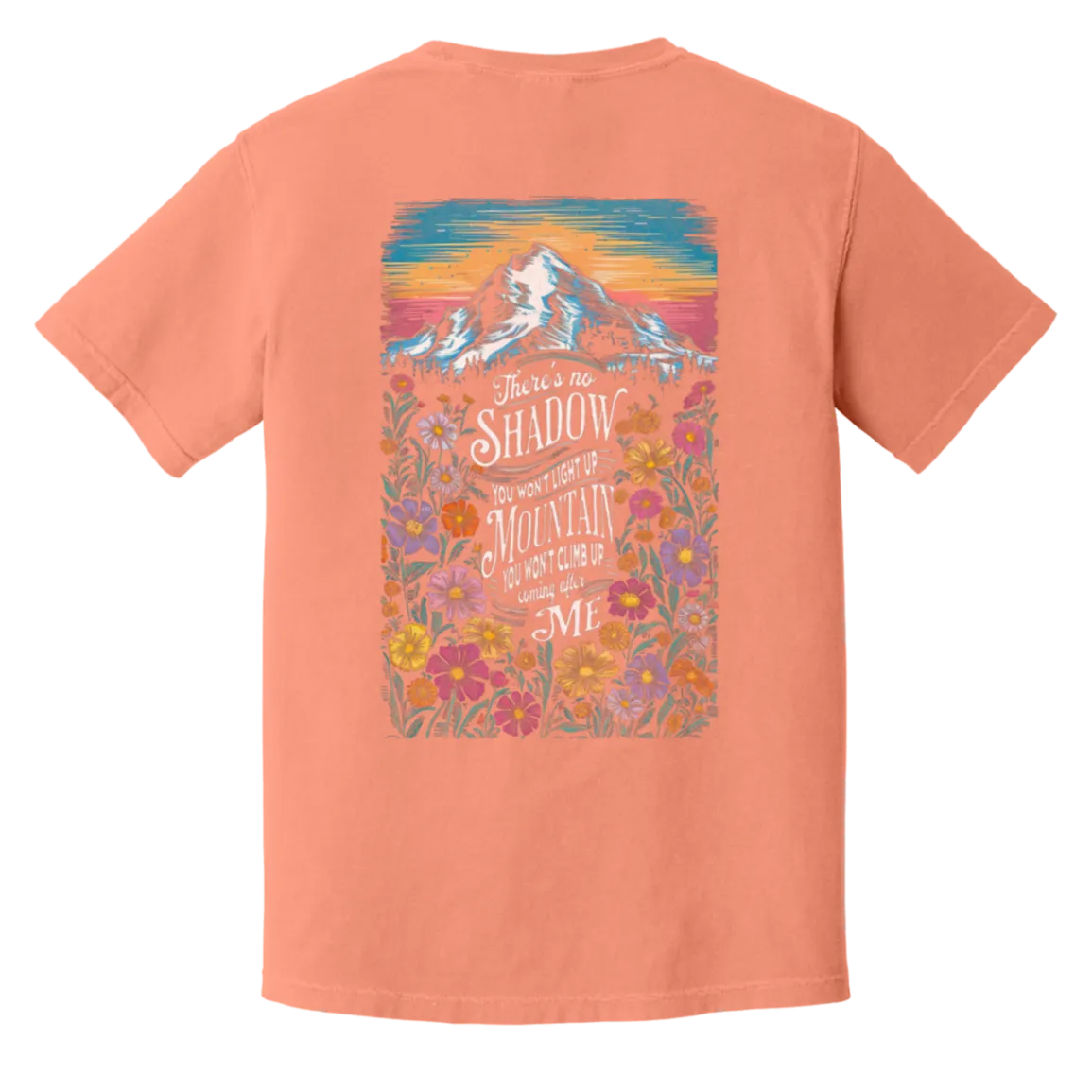 Reckless Love Flower Tee Front & Back- Christian Worship - Comfort Colors