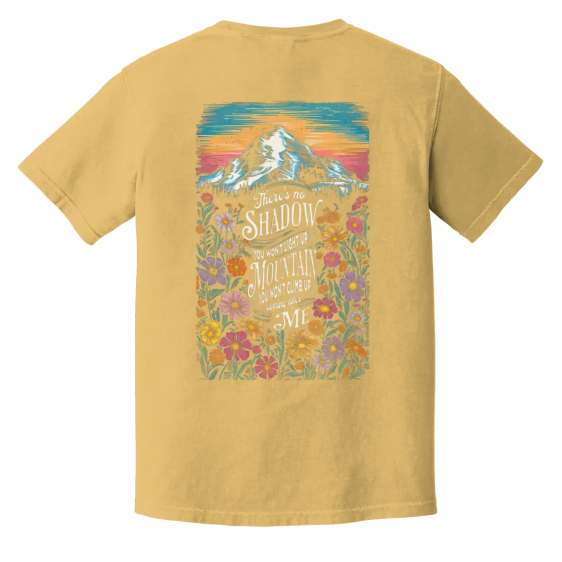Reckless Love Flower Tee Front & Back- Christian Worship - Comfort Colors