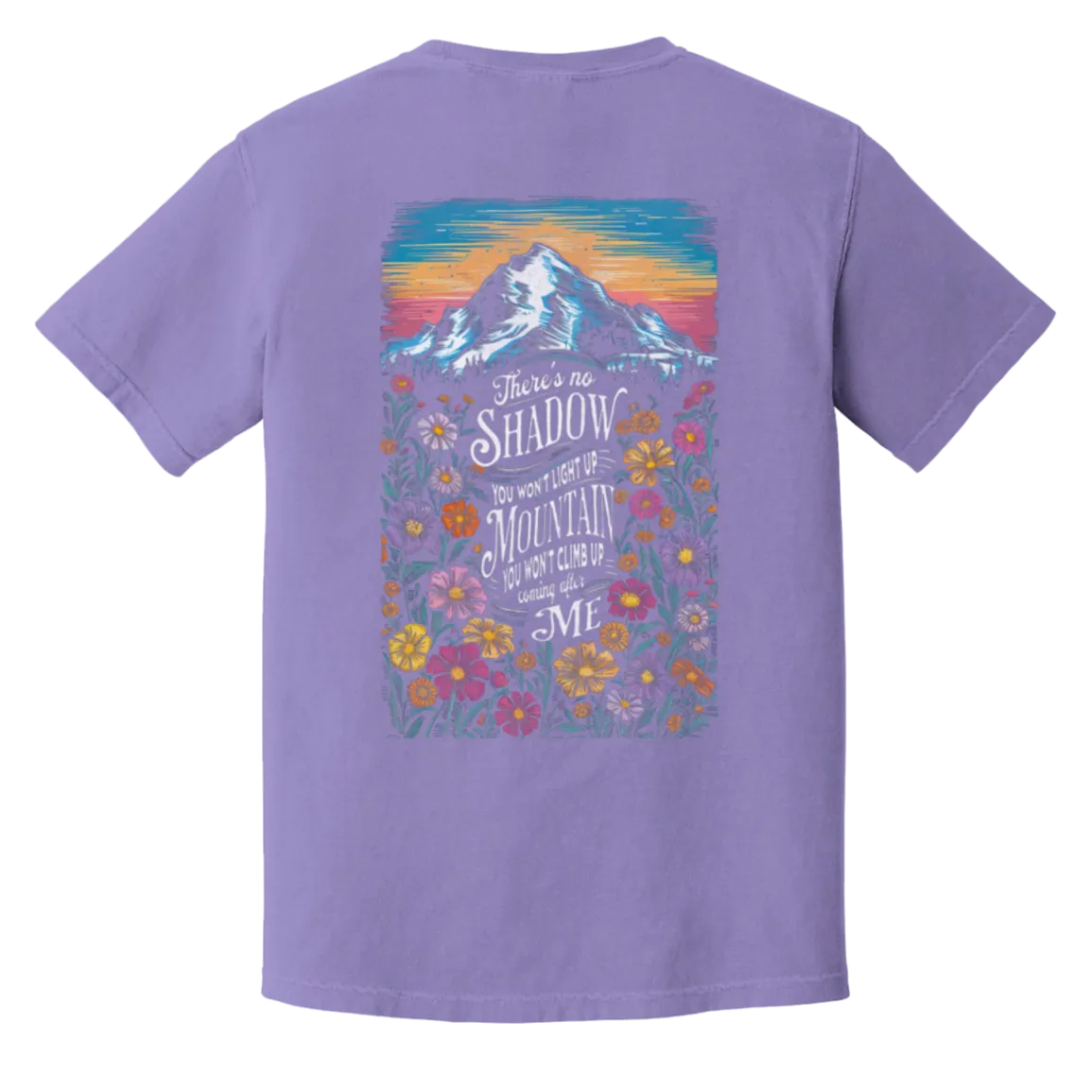 Reckless Love Flower Tee Front & Back- Christian Worship - Comfort Colors