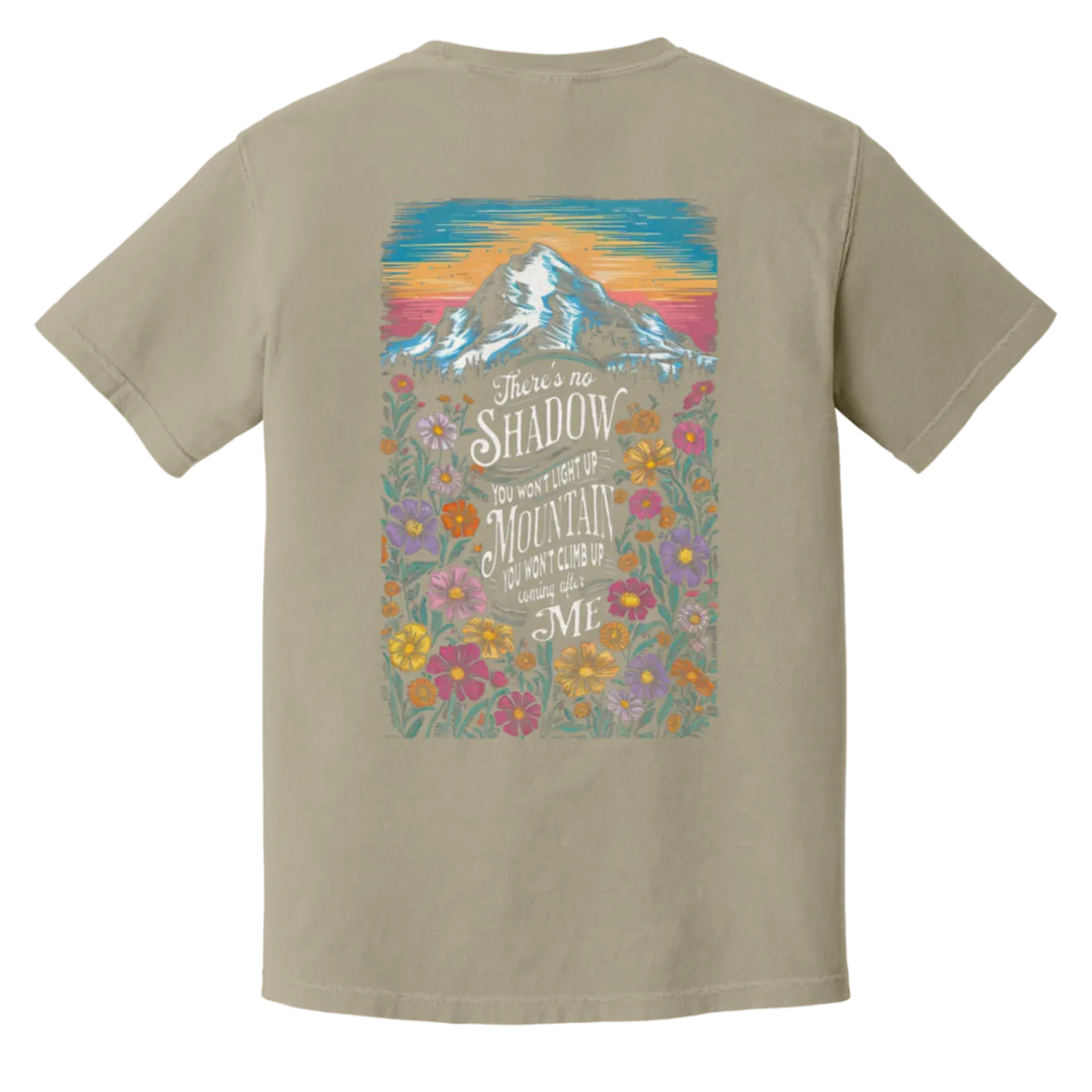 Reckless Love Flower Tee Front & Back- Christian Worship - Comfort Colors