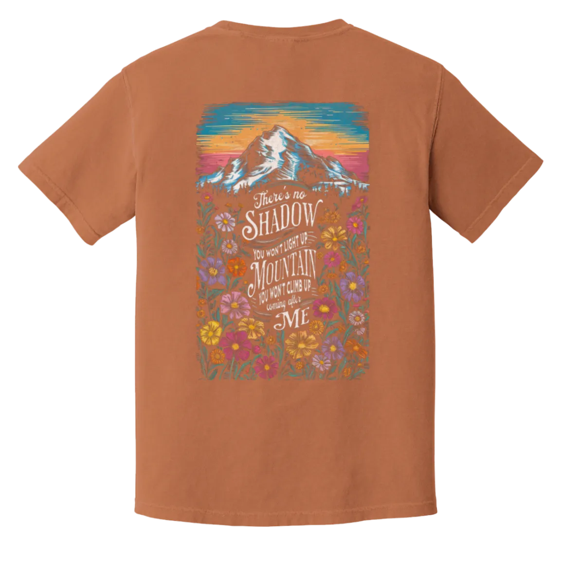 Reckless Love Flower Tee Front & Back- Christian Worship - Comfort Colors